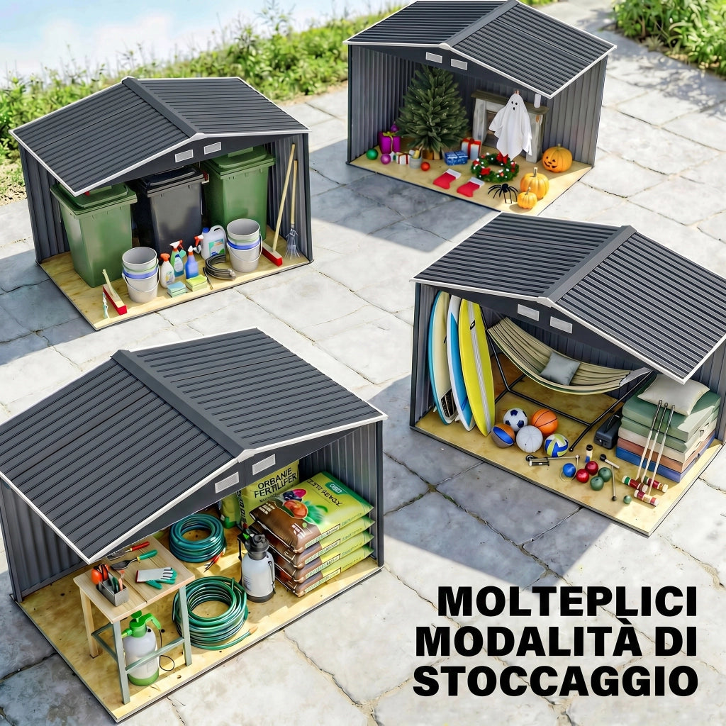 Casetta da Giardino ¨C Minimal ¨C Grigio Scuro 277x195x192 cm