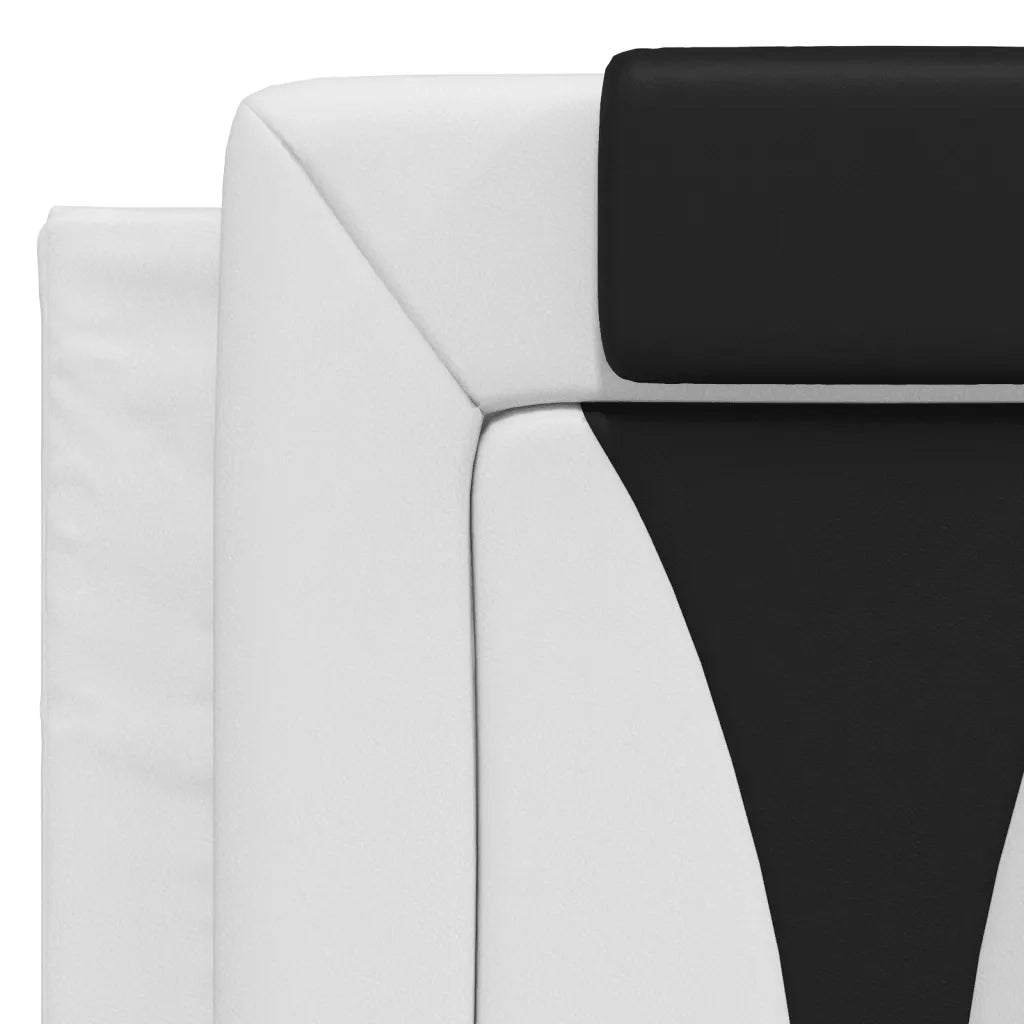 Cuscino Testiera Viana Nero e Bianco 120 cm in Similpelle 374787