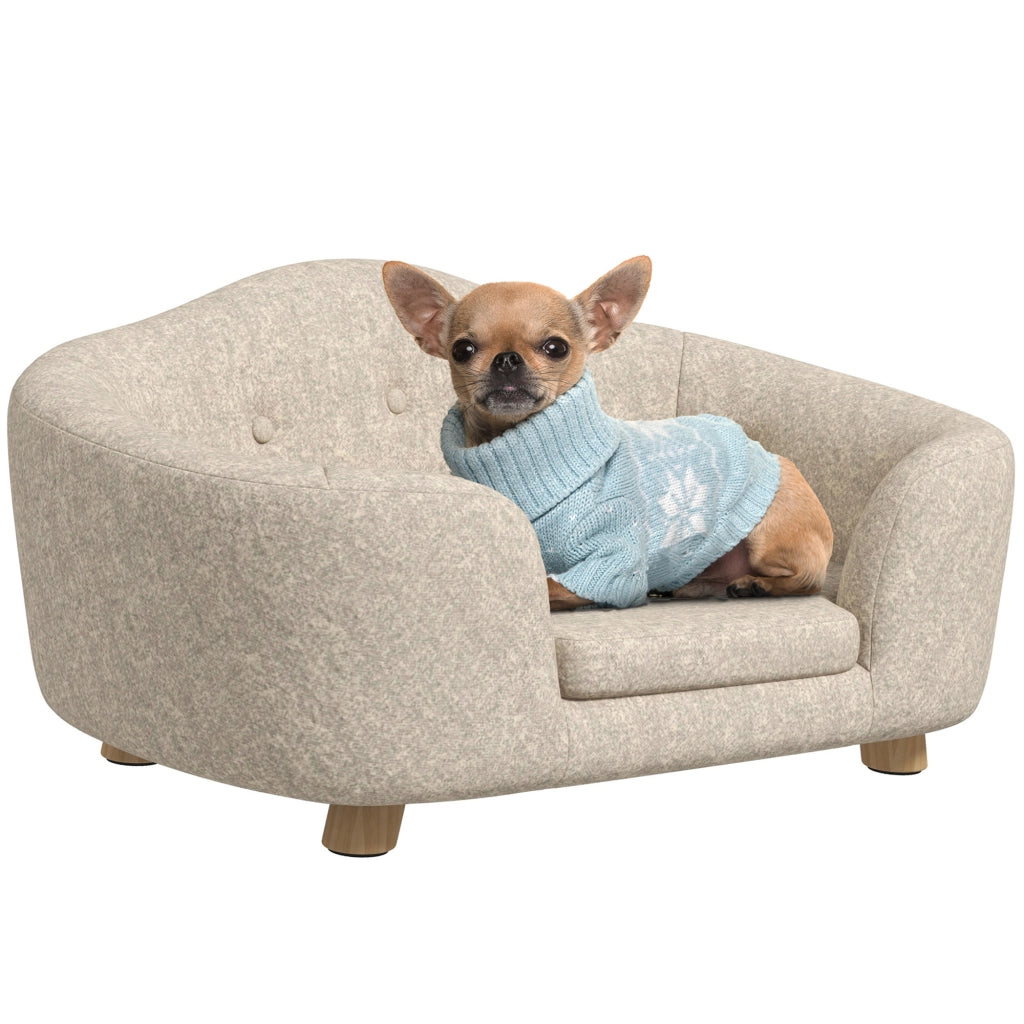 Letto per animali con cuscino ¨C Minimal ¨C crema 70x47x30 cm