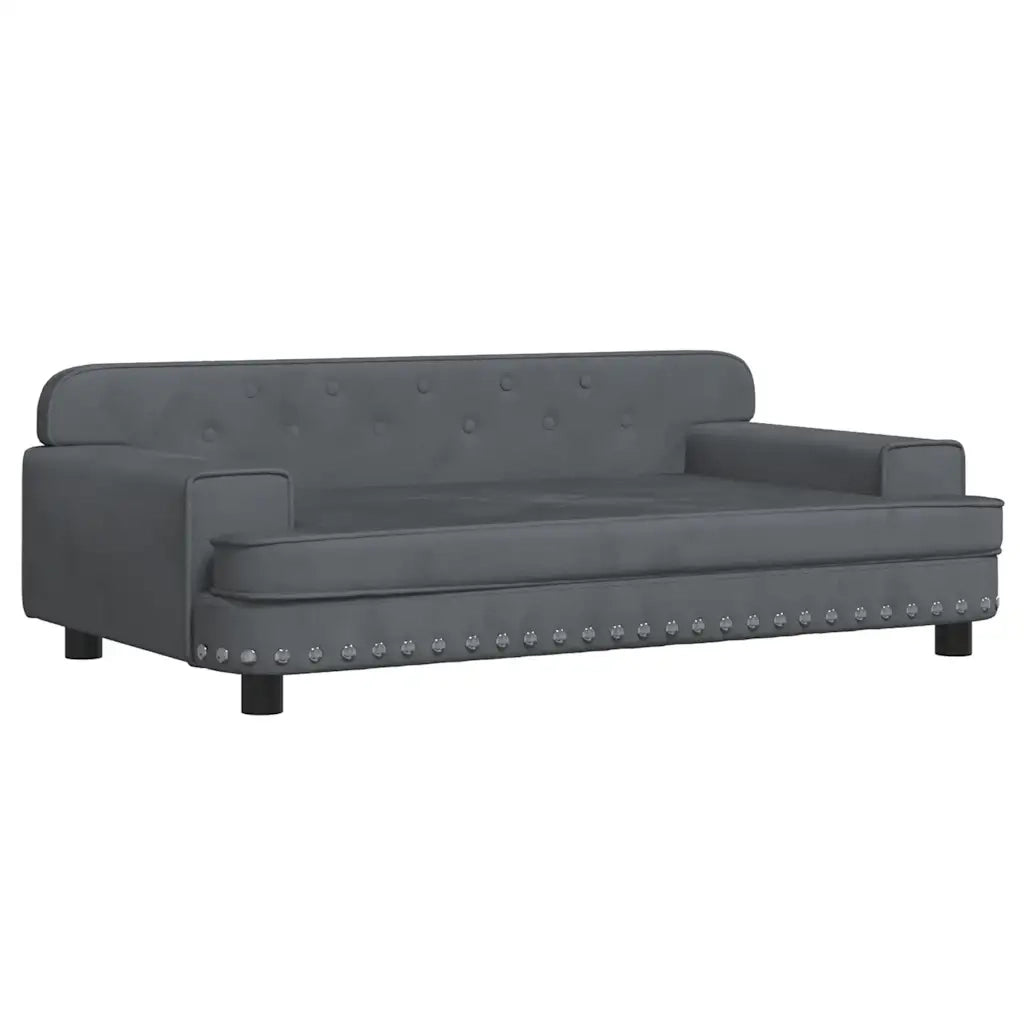 Divano per Bambini-Sofa-Divanetto Grigio Scuro 90x53x30 cm in Velluto