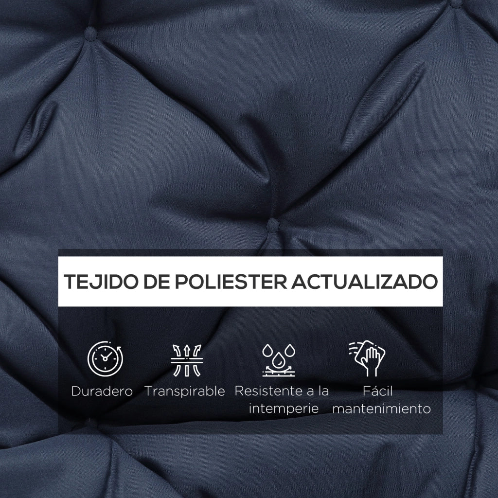 Cuscino per Panchina 3 Posti ¨C Minimal ¨C Blu 150x98x8