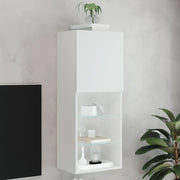 Mobile TV con Luci LED Bianco 40,5x30x102 cm 837057