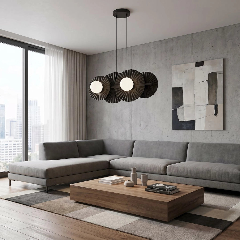 Lampada a sospensione UMBRA nera 4xG9 Emibig