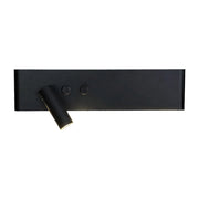 Applique lettura moderna nera sinistra LED 10+3W 4000K switch