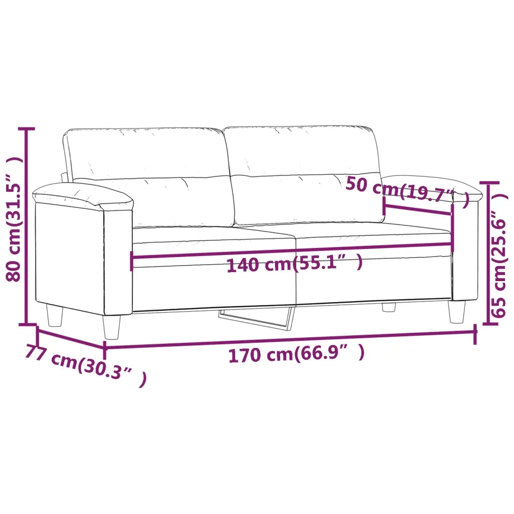 Divano a 2 Posti-Sofa 2 Posti Crema 140 cm in Similpelle 799471