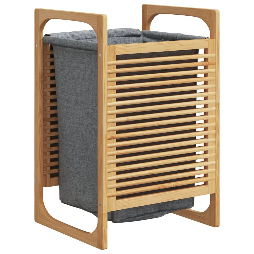 Cesto per il Bucato con Borsa Grigia 32x30x36,5 cm in Bamb¨´ CFW4281736