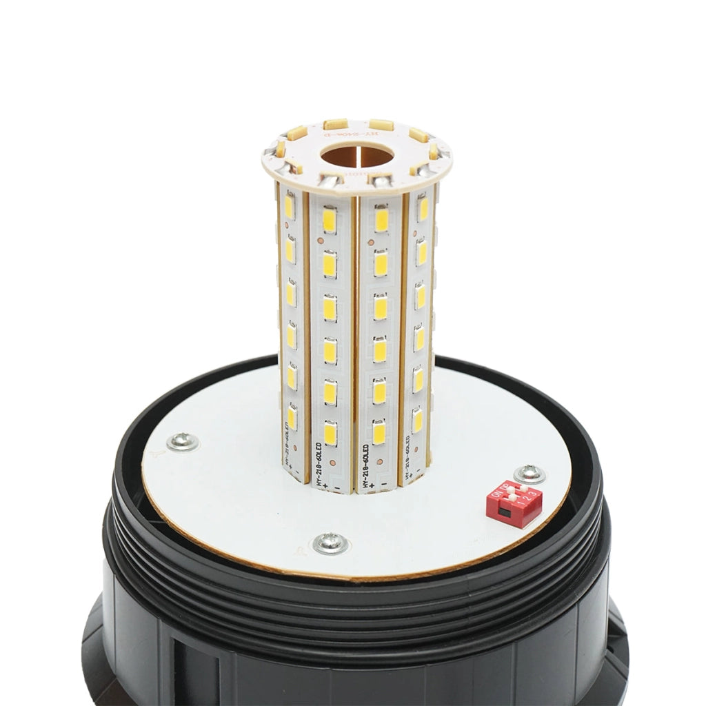 Faro rotante a LED 12-24V con 3 funzioni e base magnetica IP65