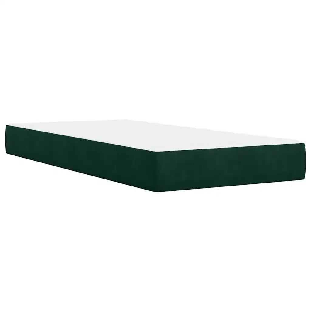 Giroletto a Molle con Materasso Verde Scuro 100x200 cm Velluto 3287659