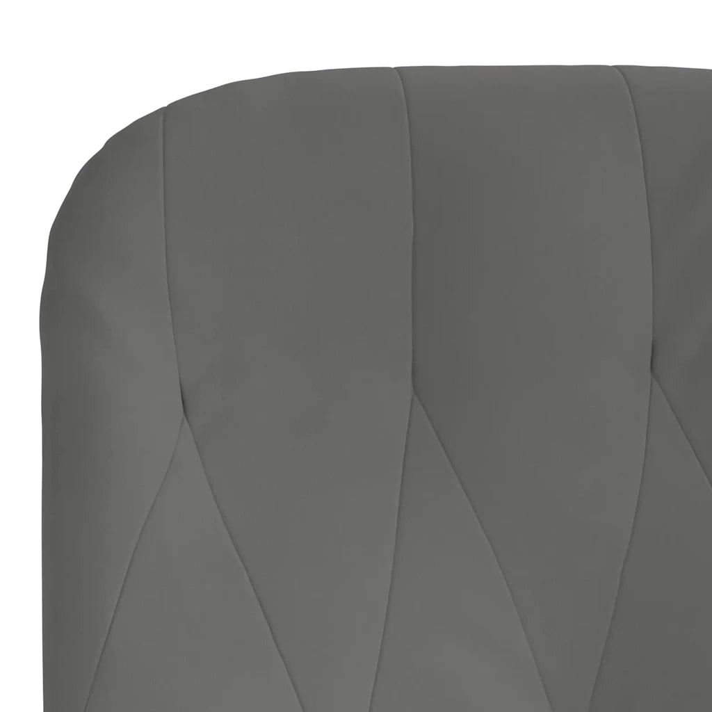 Sedia Relax Grigio Scuro in Velluto 341219