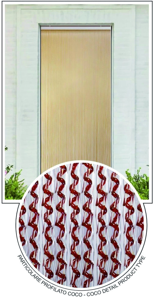 TENDA IN PVC COCO cm. 125x230 col. Cristallo/Grigio