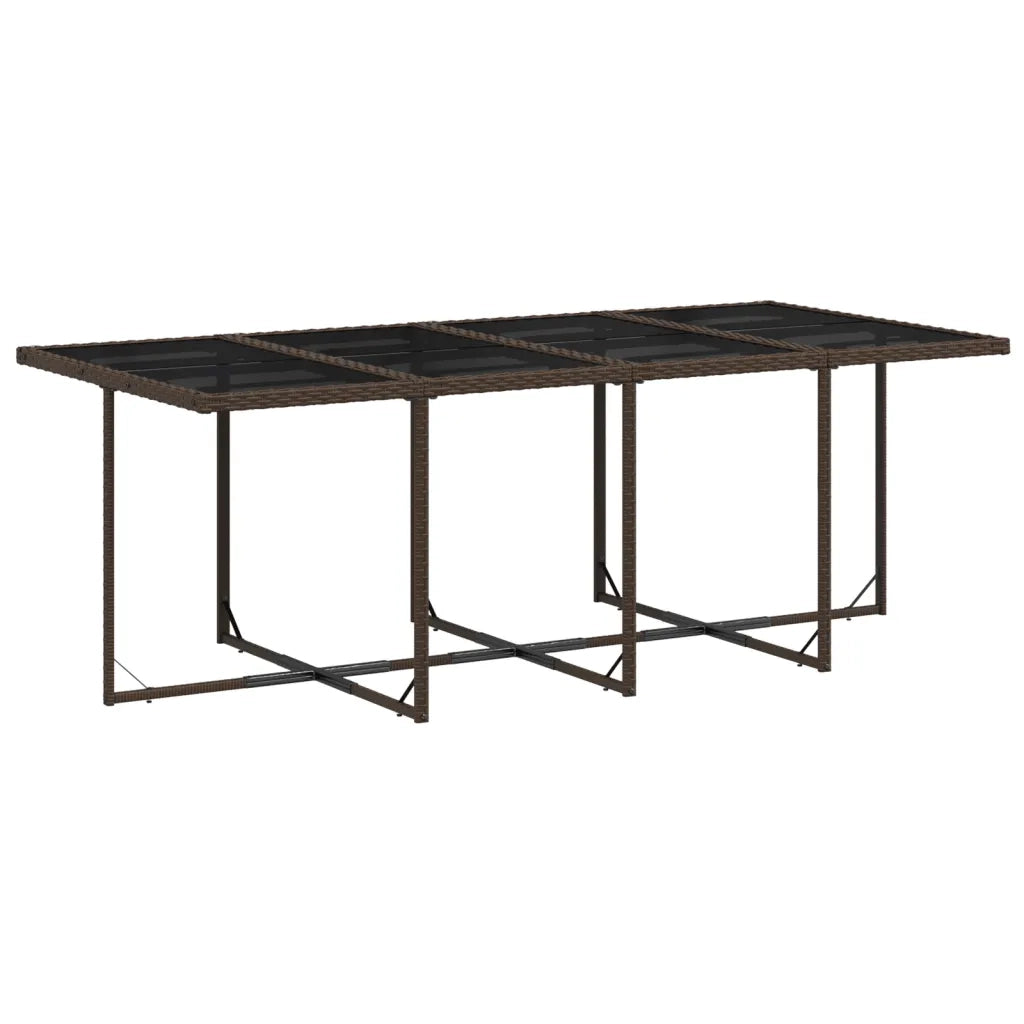 Set da Pranzo da Giardino 13pz con Cuscini Marrone Polyrattan 3277928