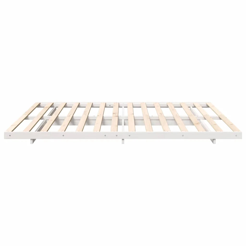 Struttura del letto Bianco 200 x 220 cm Pino massello 873140