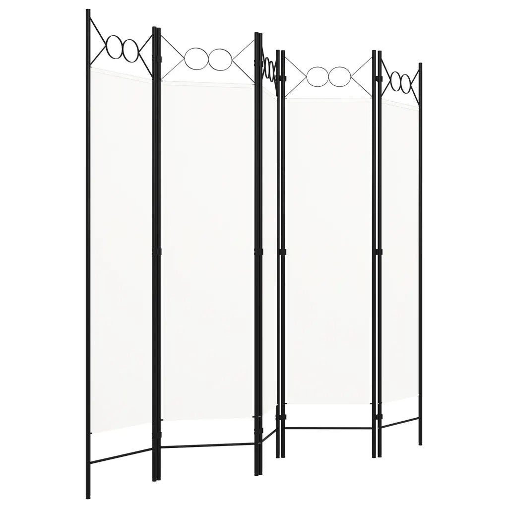Divisorio Ambienti | Divider per stanze | Paravento a 5 Pannelli Bianco 200x180 cm
