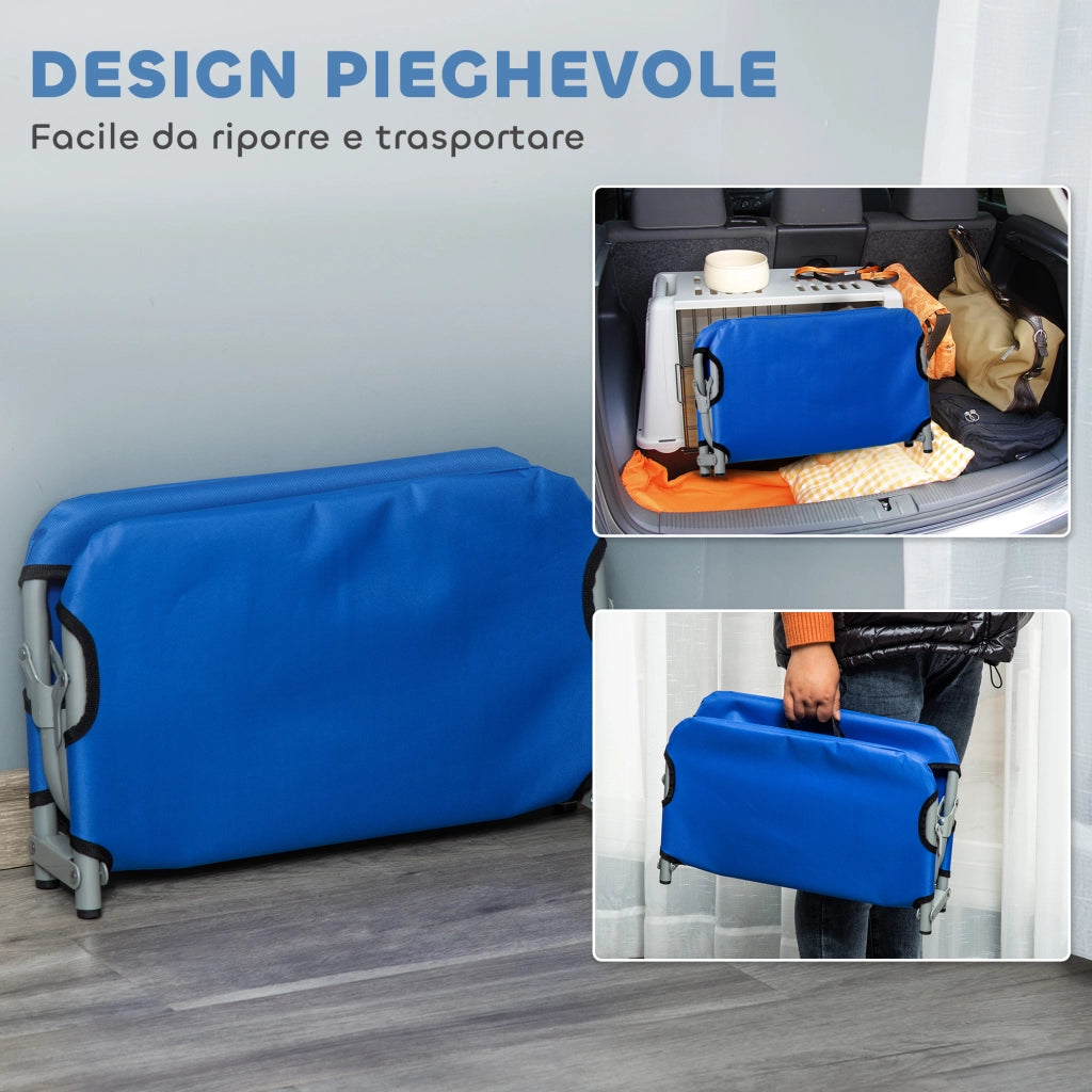 Brandina per Cani Pieghevole ¨C Minimal ¨C Blu 59x46x15 cm