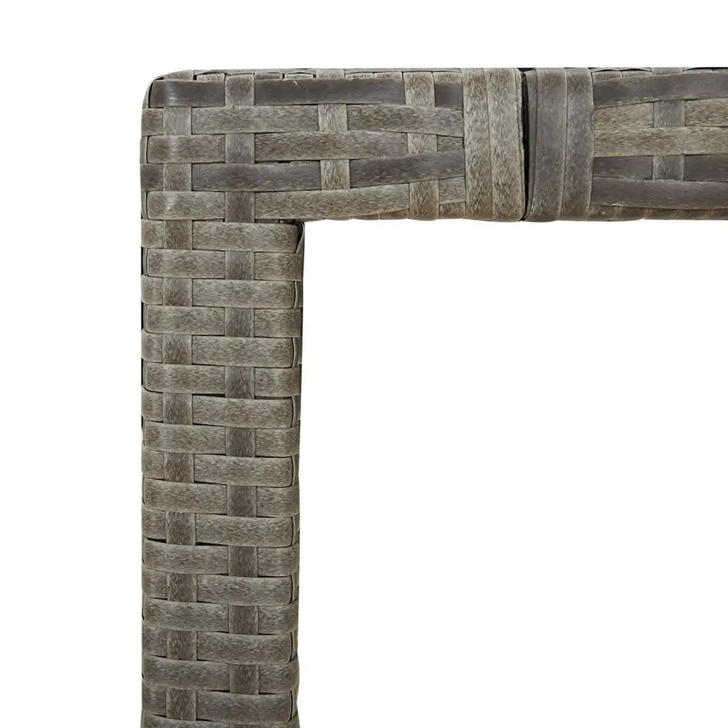 Set Bistrò da Giardino 5 pz con Cuscini in Polyrattan Grigio 3277020