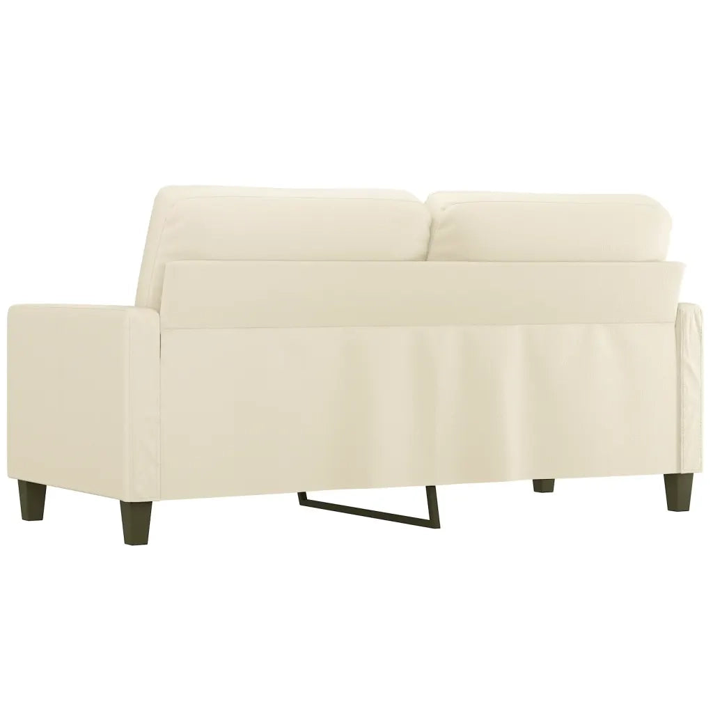 Divano a 2 Posti Crema 140 cm in Similpelle 359138
