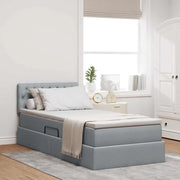 Letto con contenitore e materasso Grigio chiaro 90 x 190 cm 3370539