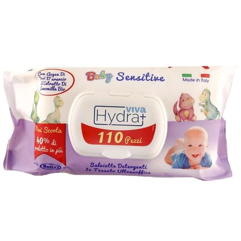 HYDRA VIVA+ SALVIETTE DETERGENTI BABY SENSITIVE 110 PZ