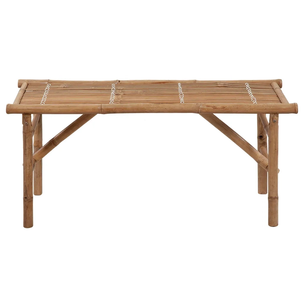 Panca da Giardino Pieghevole con Cuscino 118 cm in Bambù 3063874