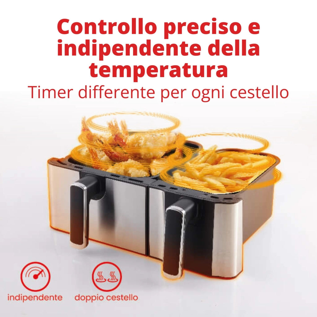 Friggitrice Elettrica ad Aria Ardes Eldorada Dual 1700 w