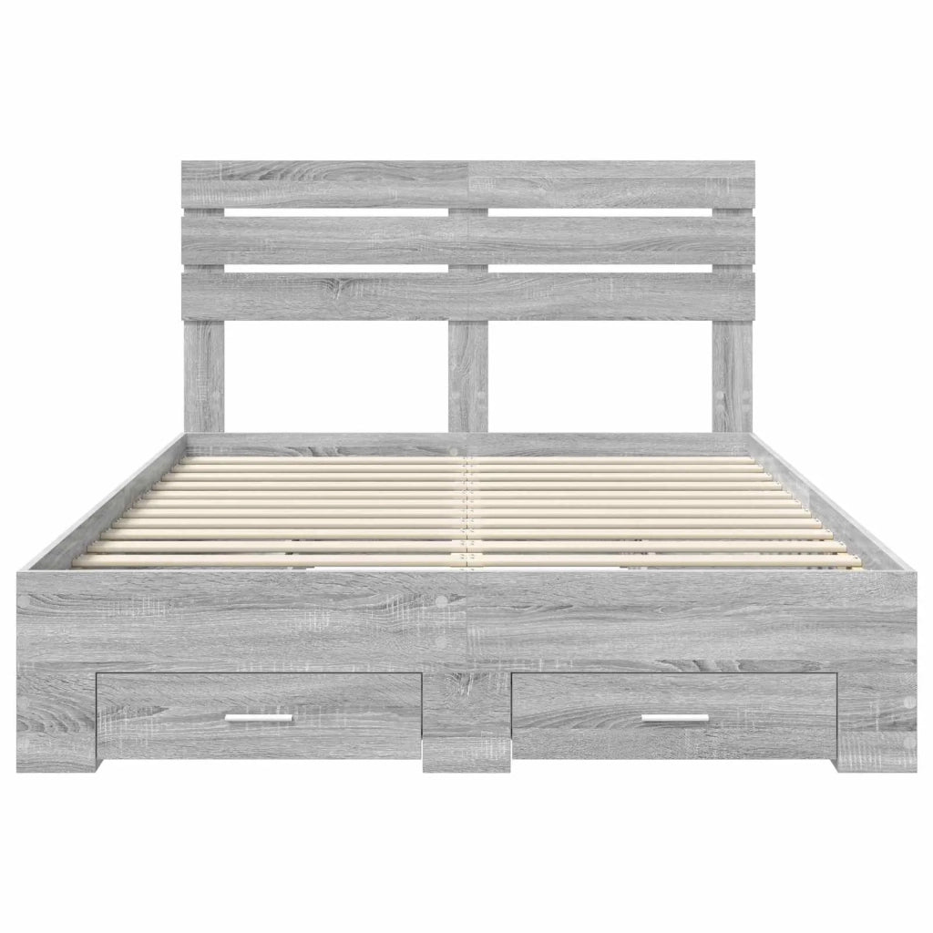 Struttura del letto con testiera Grigio Sonoma 160 x 200 cm 3411627