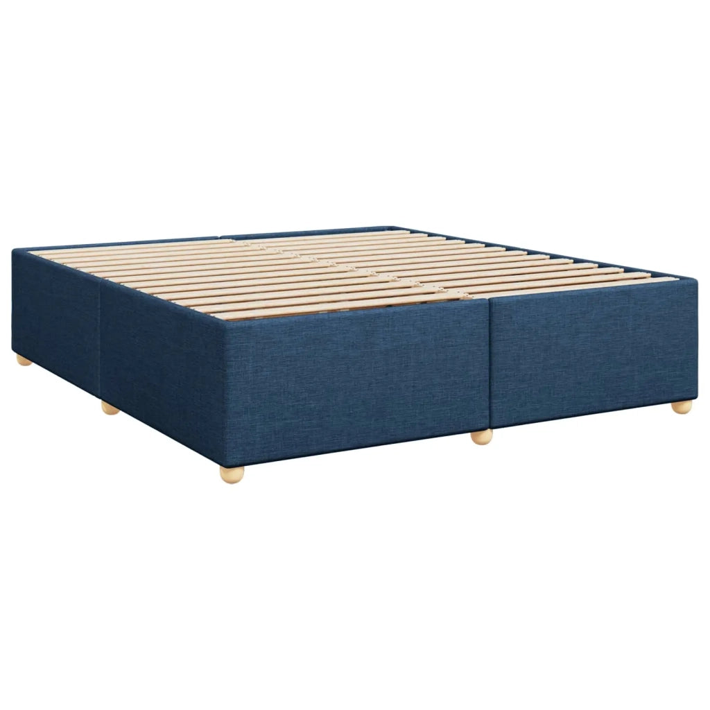 Letto box spring con materasso Blu 200 x 200 cm Tessuto 3455440