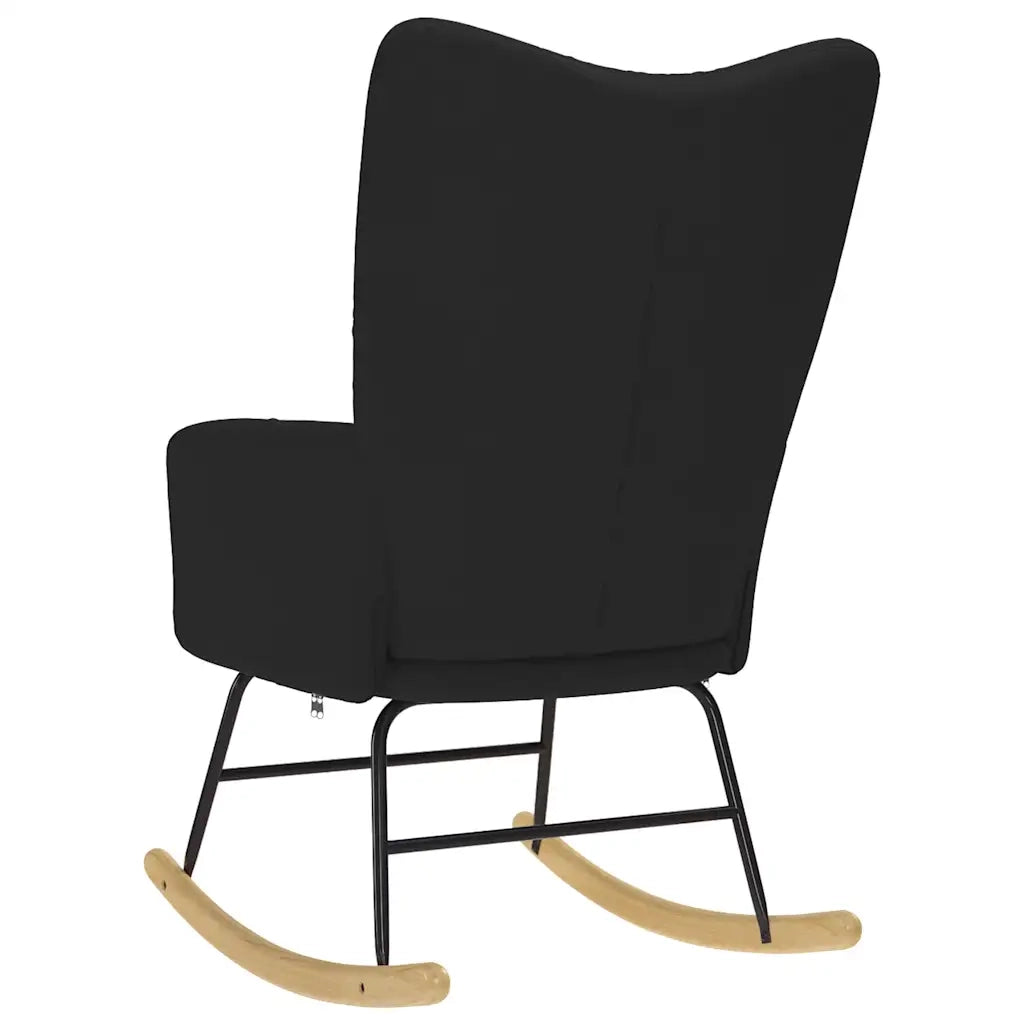 Sedia a Dondolo Nera in Tessuto 4016791
