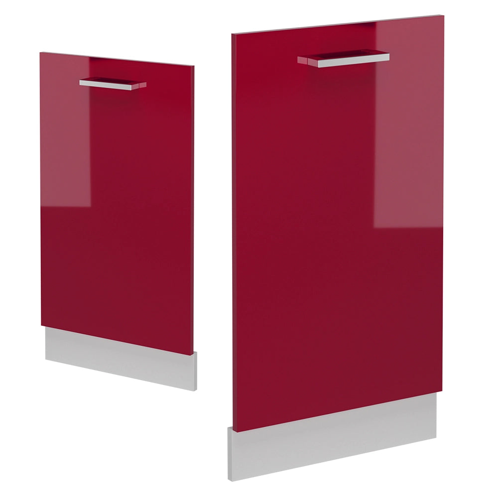 Pannello frontale della lavastoviglie R-Line Rosso lucido/Bianco 45 cm, PL Antracite Vicco