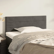 Testiera-Testata Decorativa Grigio Scuro 100x5x78/88 cm in Velluto 977631
