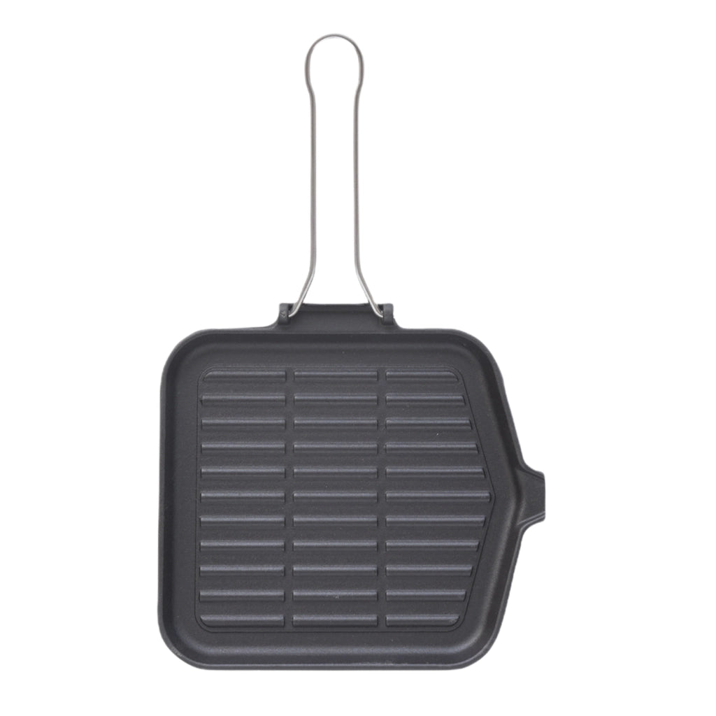 BISTECCHIERA DIETELLA IN GHISA INOSSIDABILE 24 X 24 CM PER PIASTRE A INDUZIONE