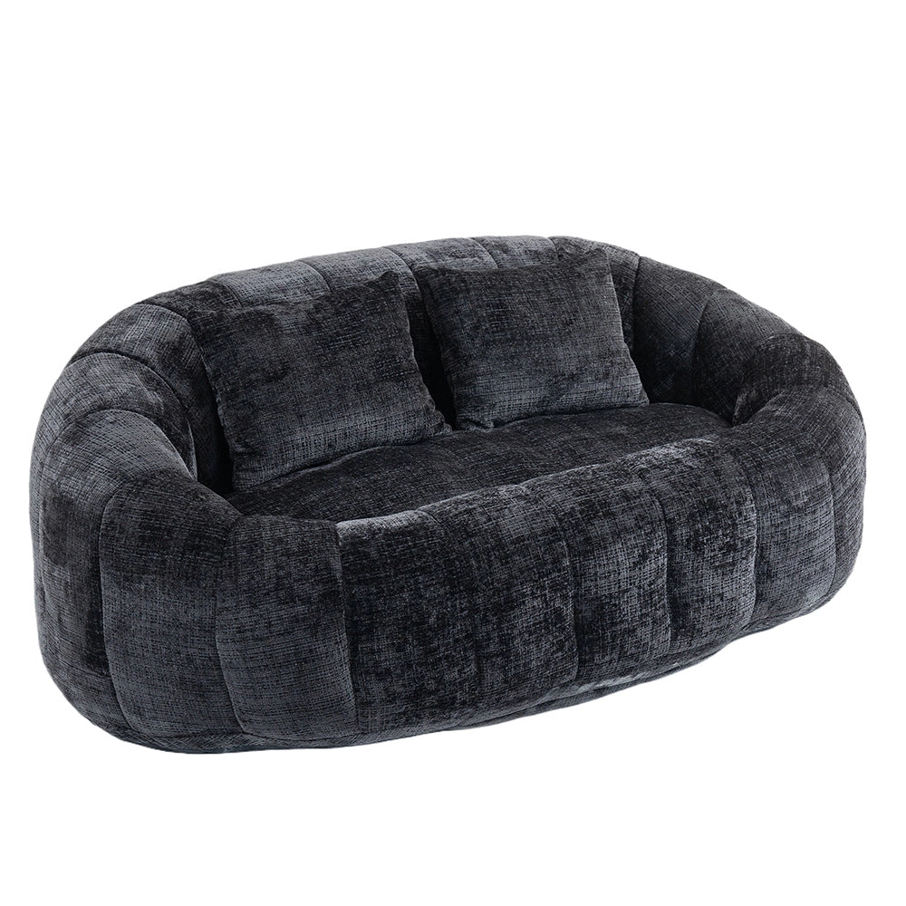 Pouf - Xylo - Chenile nero interno/esterno
