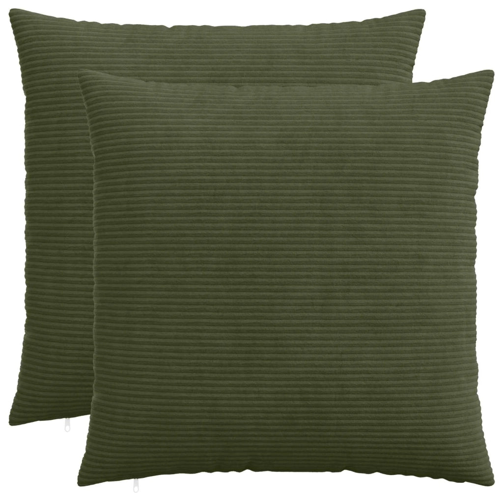 Federa 2 pcs HEERLEN Verde 70 x 70 cm corduroy 913277