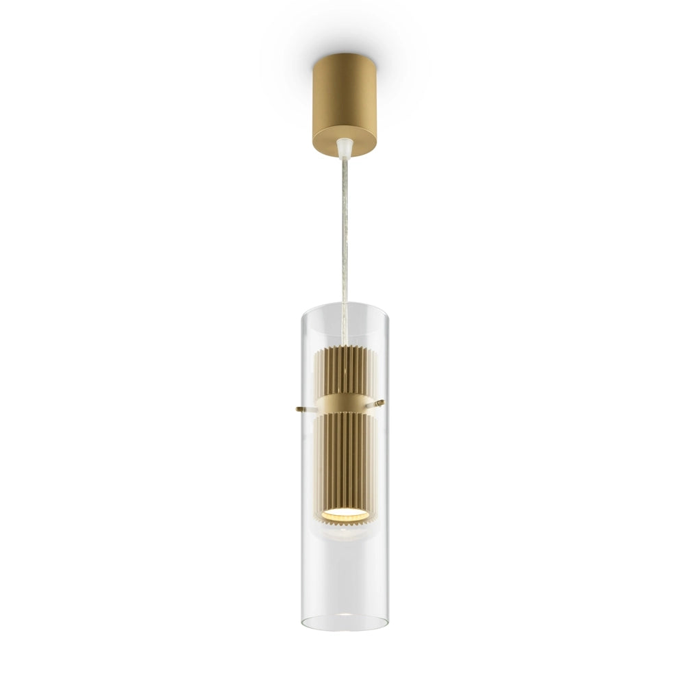 Lampada a sospensione tubo vetro Maytoni Dynamics oro