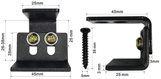 Accessori per Porte - Hardware di Alta Qualità in Acciaio - Fissaggio Porta Scorrevole - Montaggio Sotto La Parete - Evita Lo Scuotimento - Adatto per Porte con Diametro 1-1/3 pollici - Guida Scorrevole Porta
