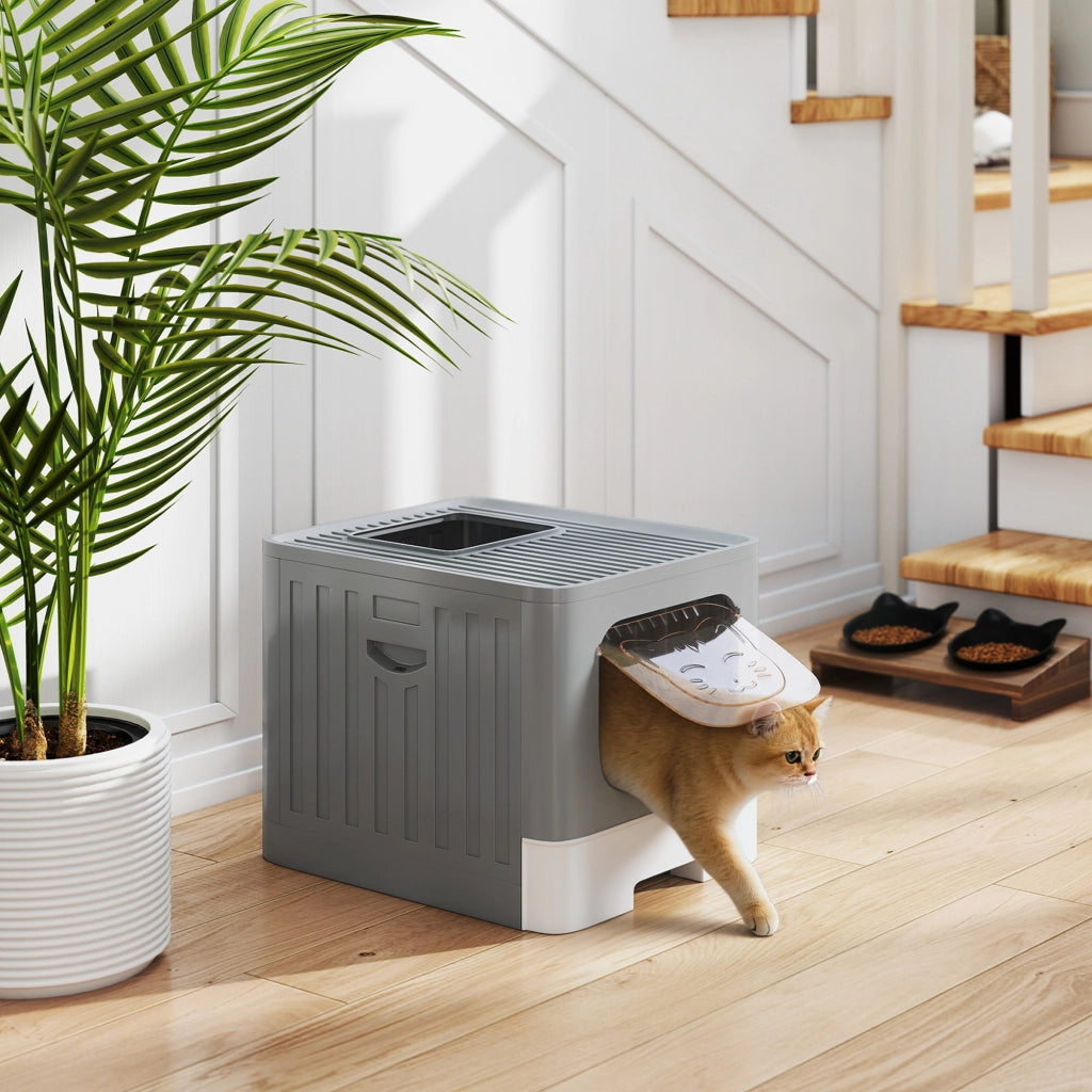 Arenero per Gatti Pieghevole ¨C Minimal ¨C Grigio