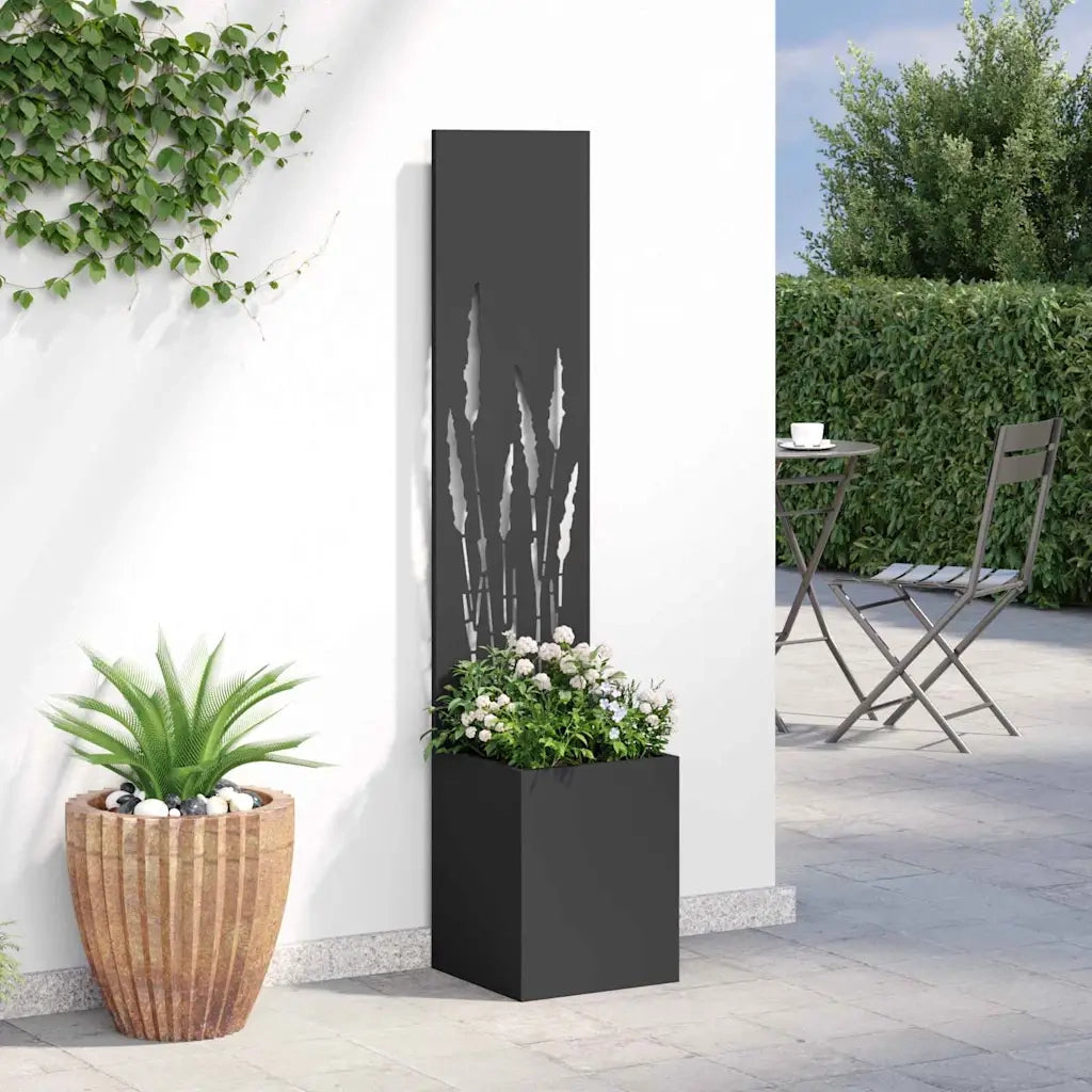 Schermo per privacy in giardino Traforo Nero 32 x 32 x 150 cm 876392