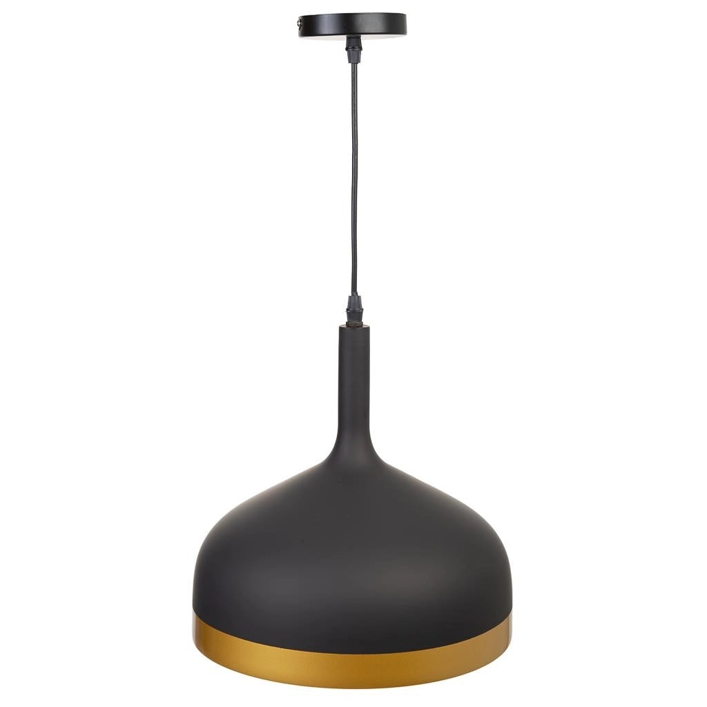 Plafoniera in metallo nero 30x30x35h