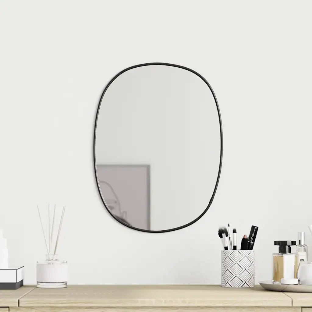 Specchio da Parete-Specchio a Muro-Specchio Decorativo Nero 40x30 cm