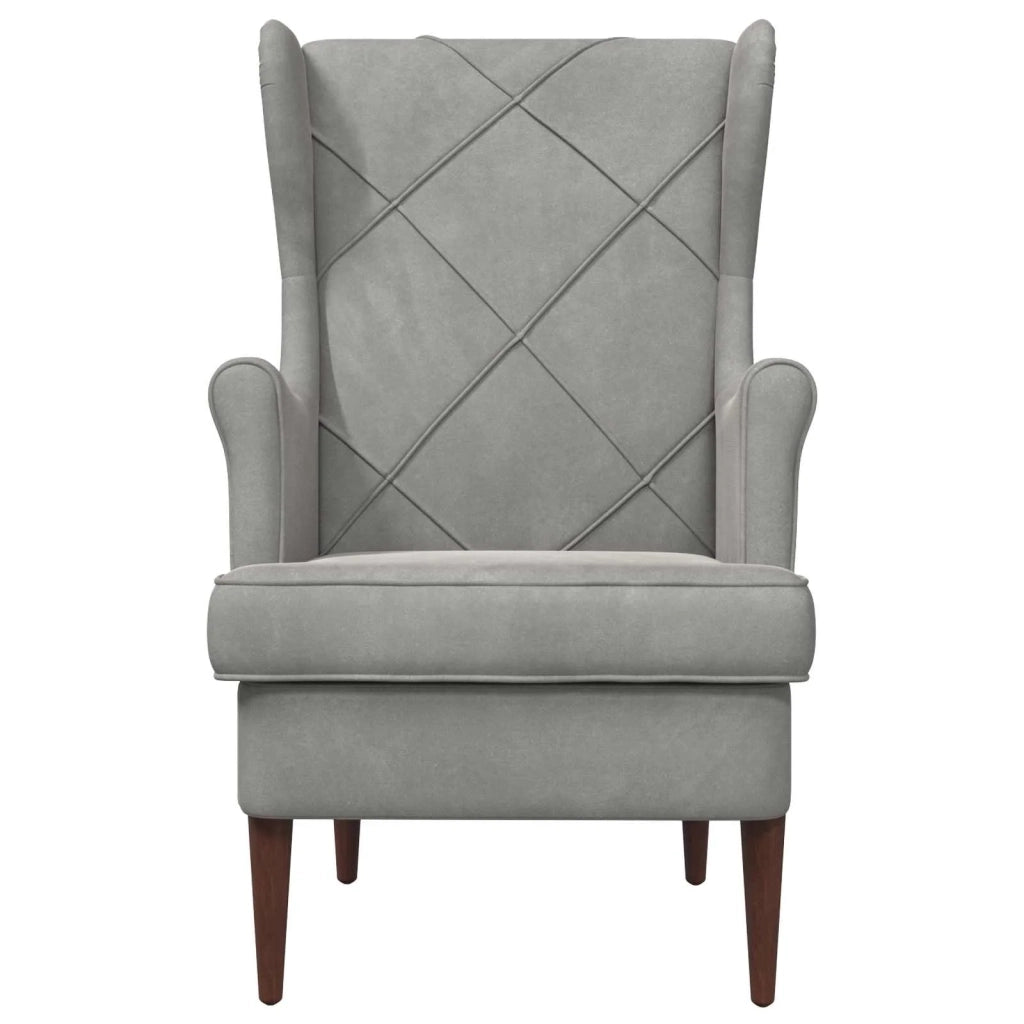 Poltrona | Sedia Relax Grigio Chiaro Velluto