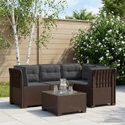 Divano da Giardino 4 Posti con Cuscini Aspetto Rattan PP 3443983