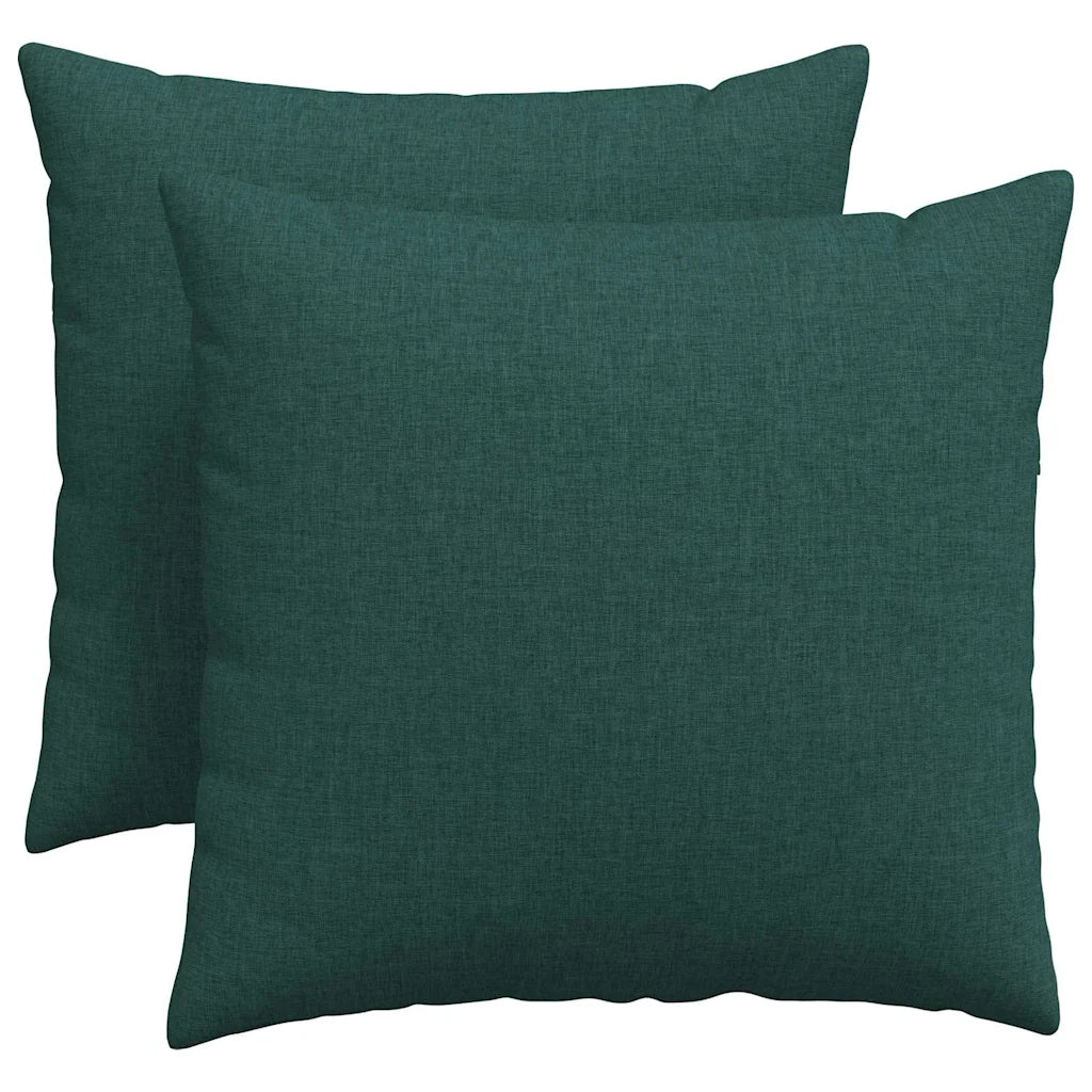 Cuscini da Divano 2 pcs Verde Scuro 50 x 50 cm Tessuto 42013959
