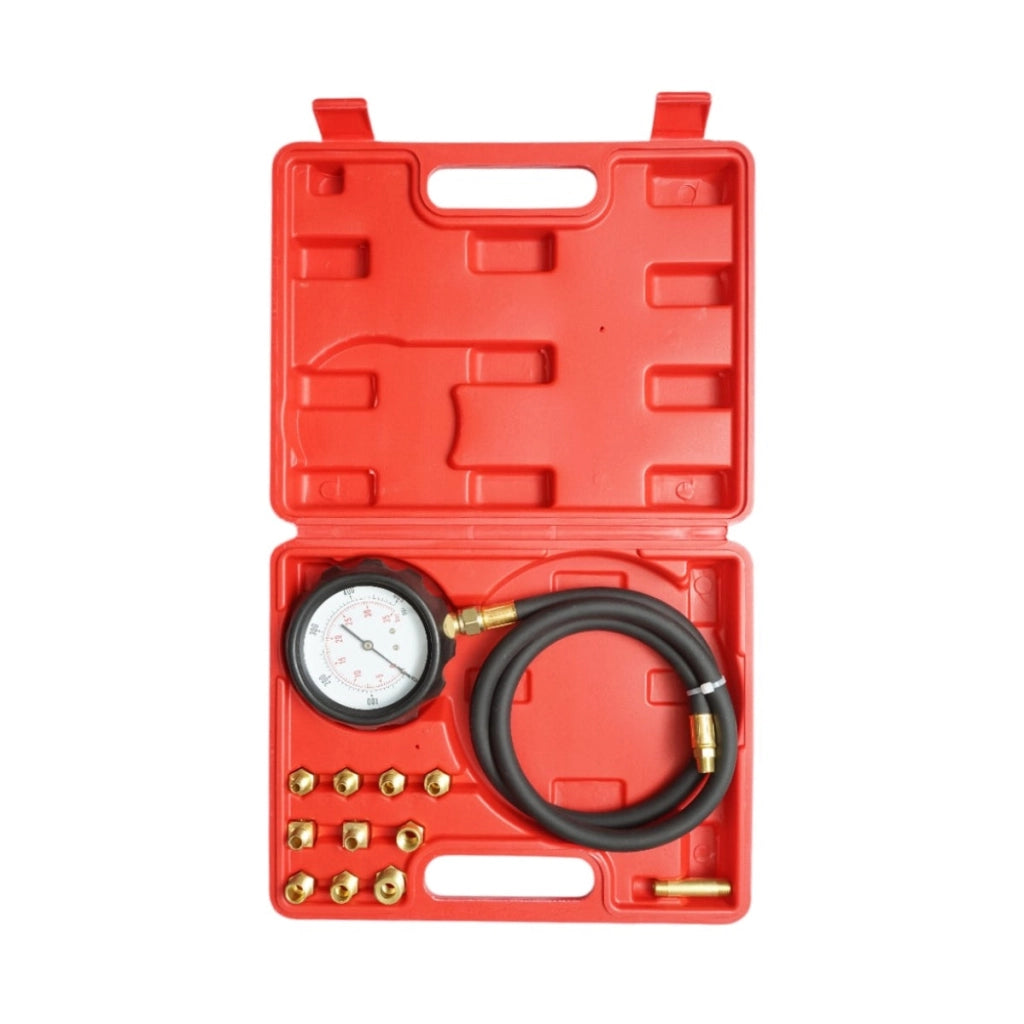 Kit tester pressione olio motore 0-35 bar universale 12 pezzi