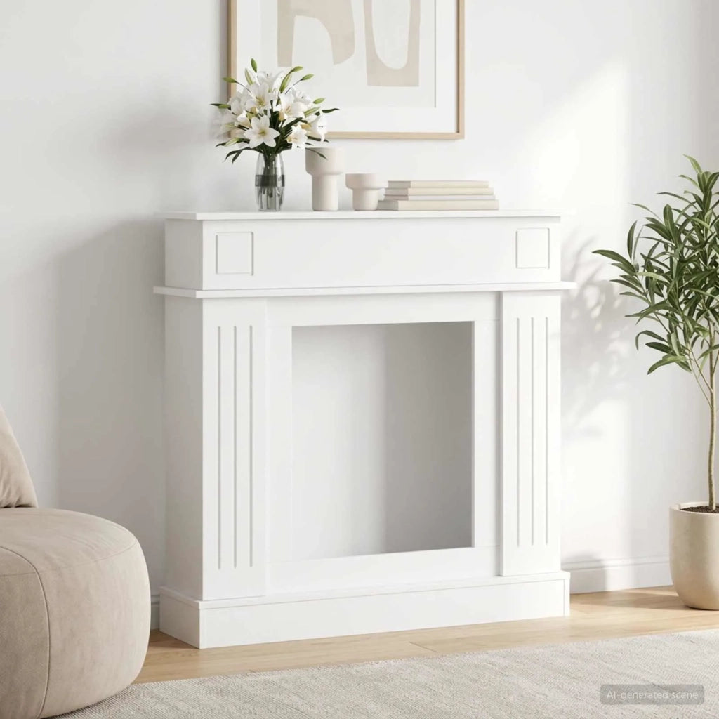 Cornice per camino Bianco 102 x 26 x 100 cm 8006642