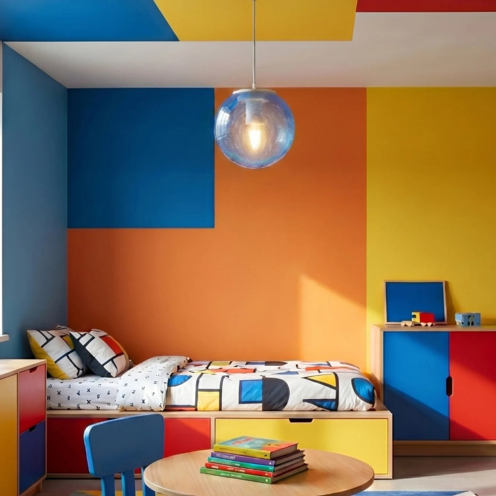 Sospensione Andromeda 1 Luce Azzurro E Bianco Luceart Design