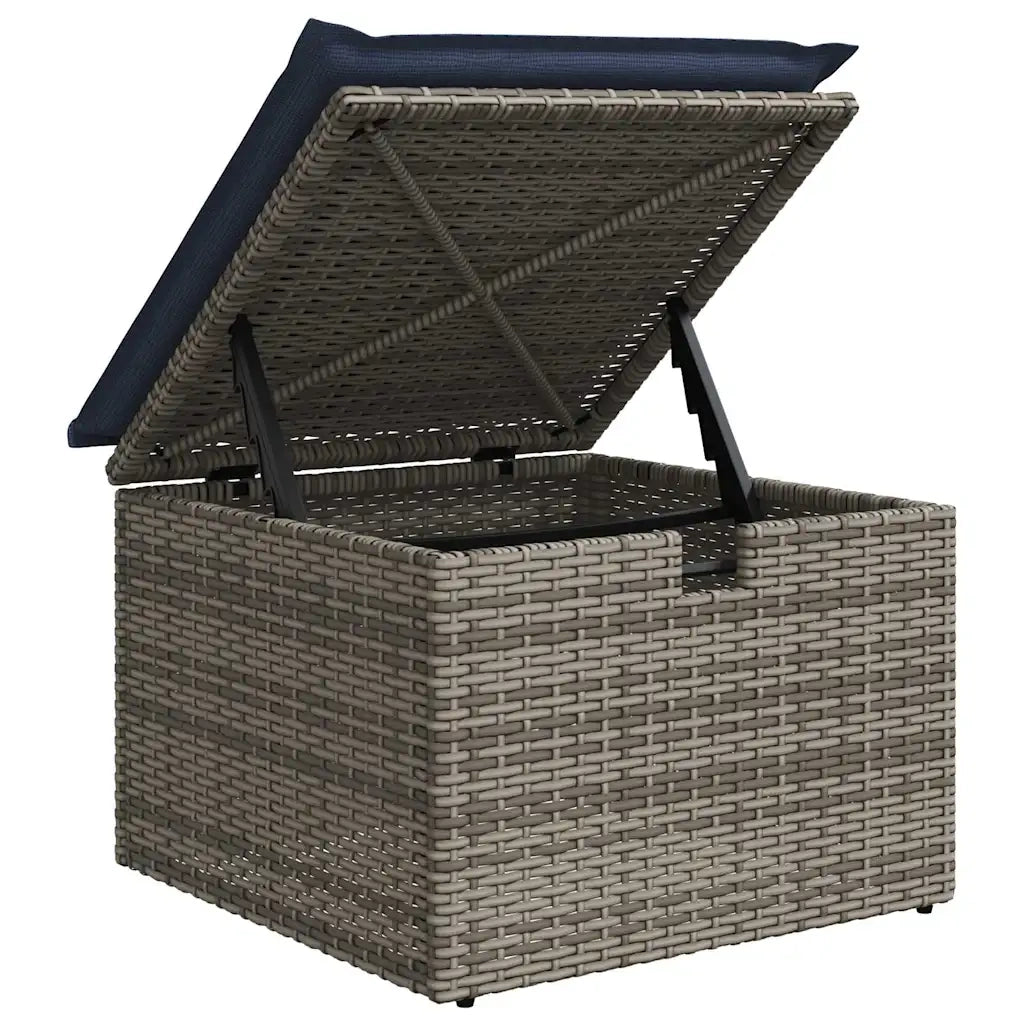 Set Divano da Giardino 6 pz con Cuscini Grigio in Polyrattan 3325946