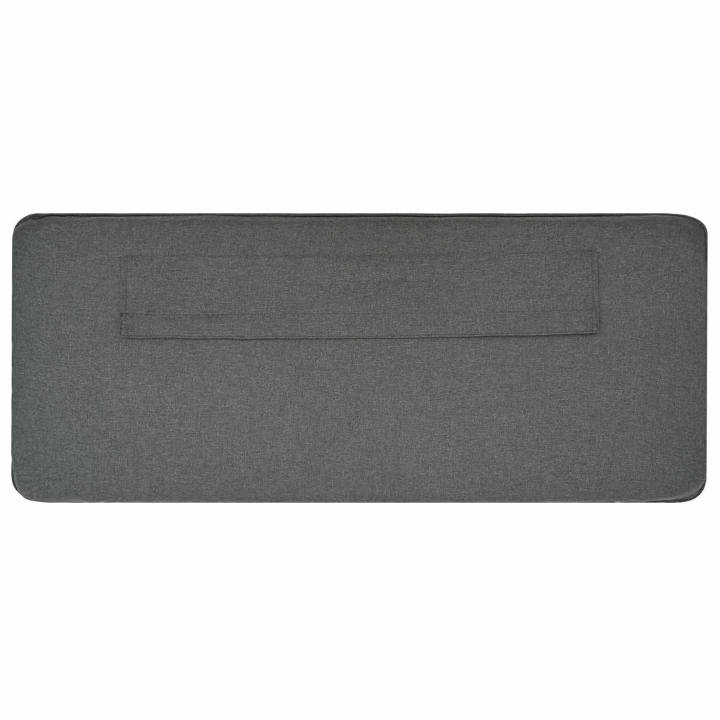 Testiera imbottita Marrone e Grigio Chiaro 80 cm Pino massello 880148