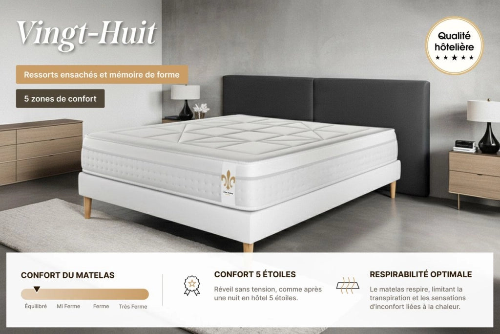 Set materasso e base 140x190 cm - Vingt-Huit