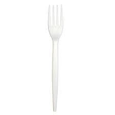 BIBO 15 FORCHETTE STANDARD IN BIOPLASTICA BIANCHE