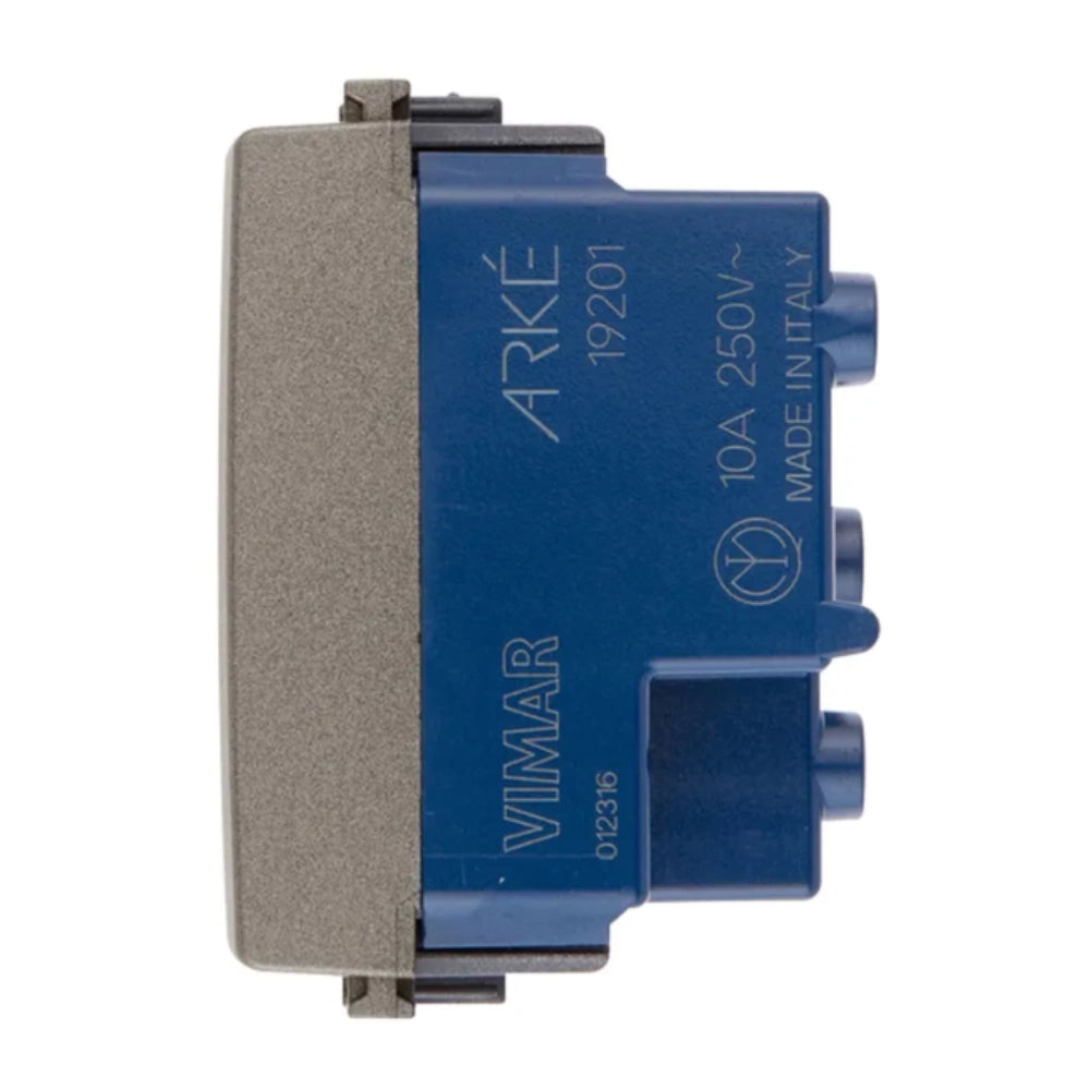 Presa elettrica da incasso vimar arkè sicury 2p+t 10a 250v *** colore grigio, confezione 1