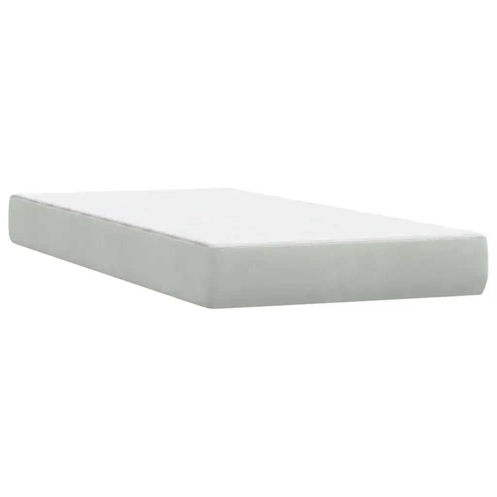 Letto a Molle con Materasso e LED Grigio Chiaro 80x210 cm Velluto 3316857